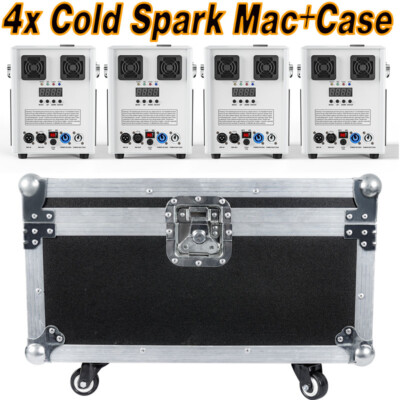 4x 700W Cold Spark Firework Machine Stage Effect Wedding DJ DMX Club+Flight Case