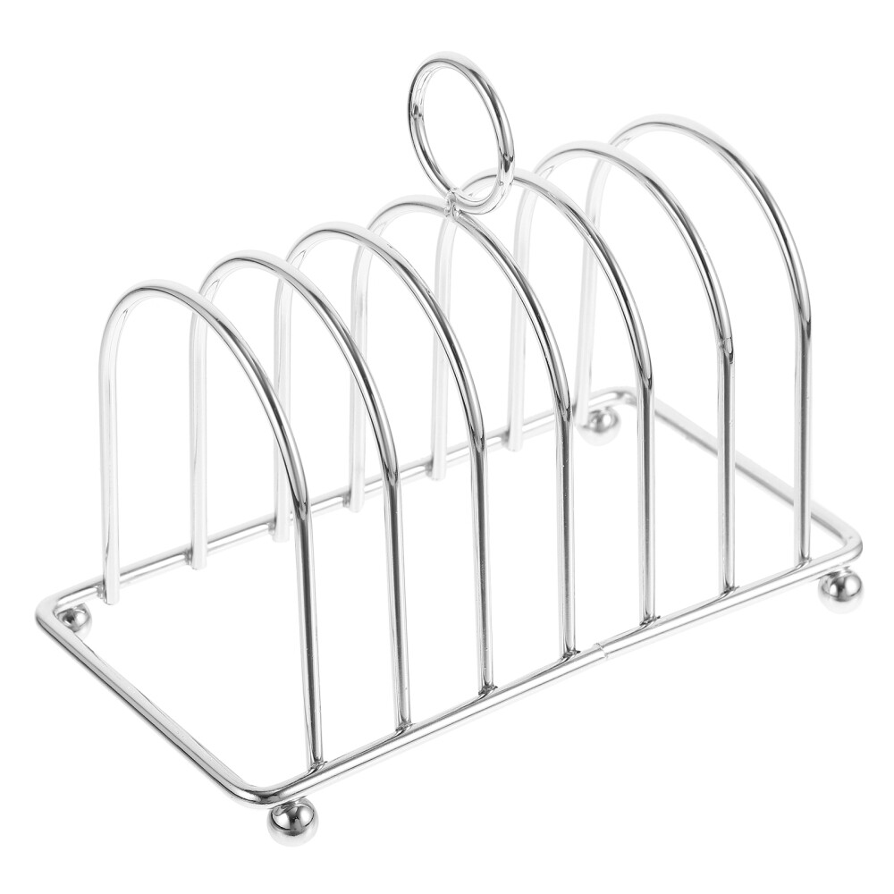 Toast Holder Rack English with Tray Stainless Steel Bread Desktop