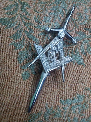 S1 New Masonic Kilt Pin Chrome Finish/Kilt Pin Masonic Badge/Highland Kilt Pins