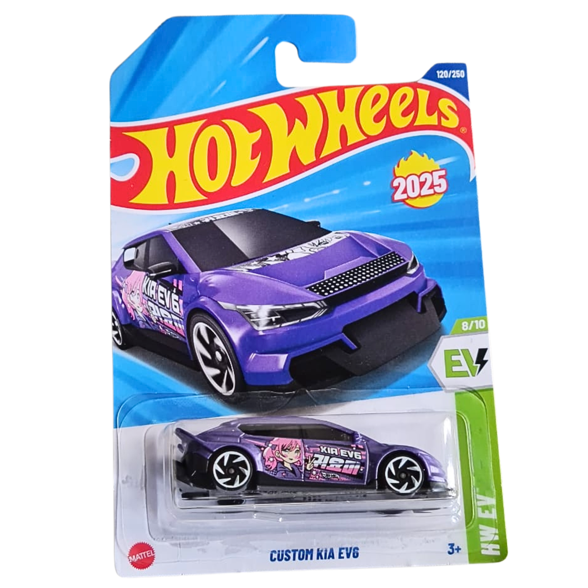 2025 Hot Wheels Custom Kia EV6 Purple #120 HW EV Mainline New Case