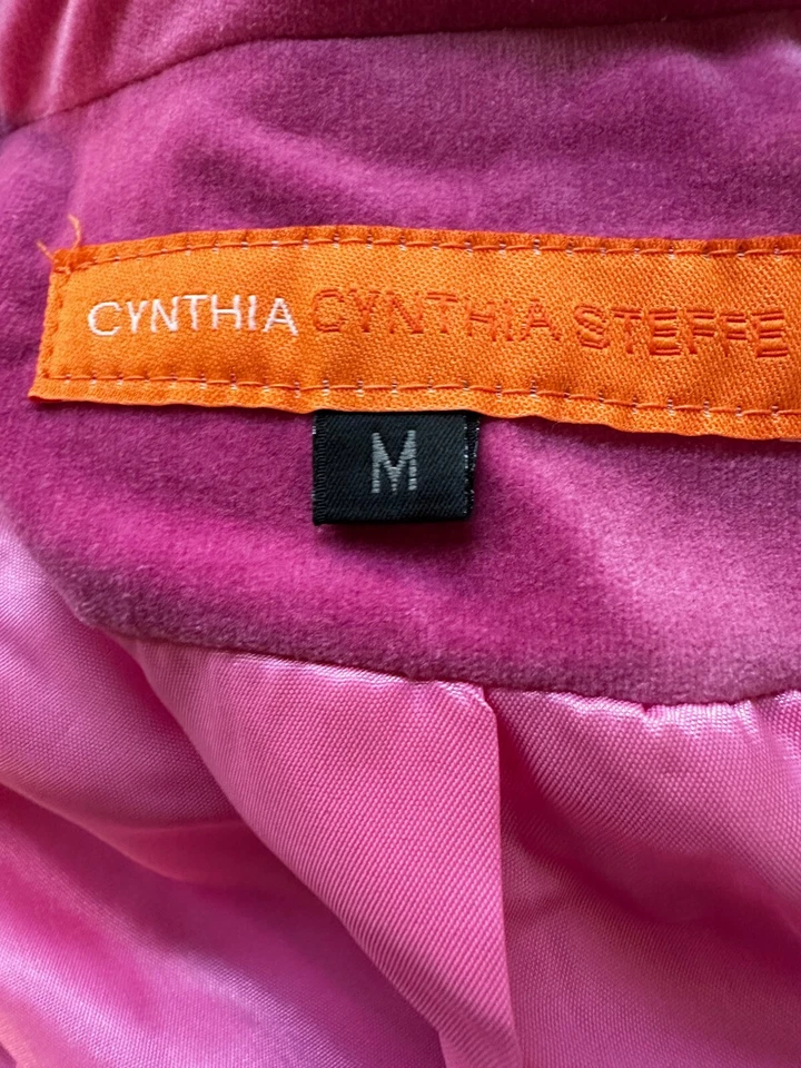 Blazer chaqueta a medida de terciopelo rosa Cynthia Steffe talla 4 Foto 4 de 4