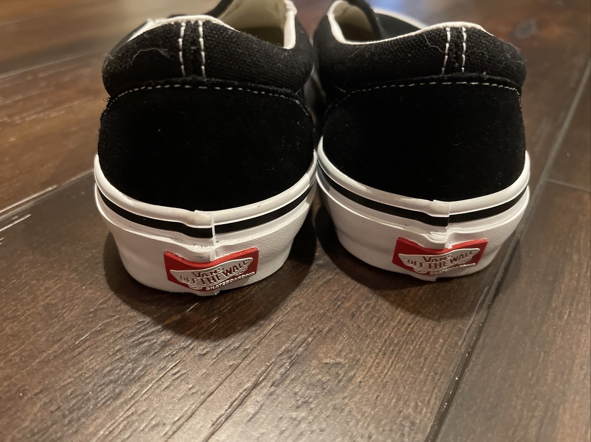 Vans Skate Slip-On Shoes Black/White PopCush Suede/Canvas M