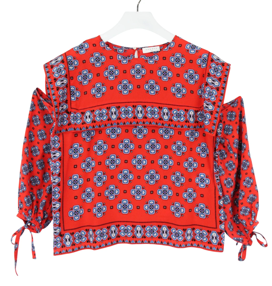 Haut T-shirt Sandro Sans Manches - Soie écru - Taille 1 - Neuf Sans étiquette