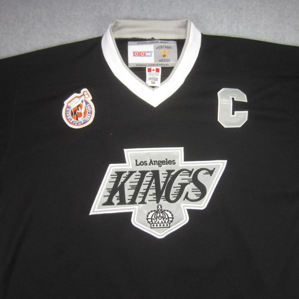 Wayne Gretzky Los Angeles Kings Jersey Size 56 Black White 1993 Stanley Cup CCM - Image 3 of 4