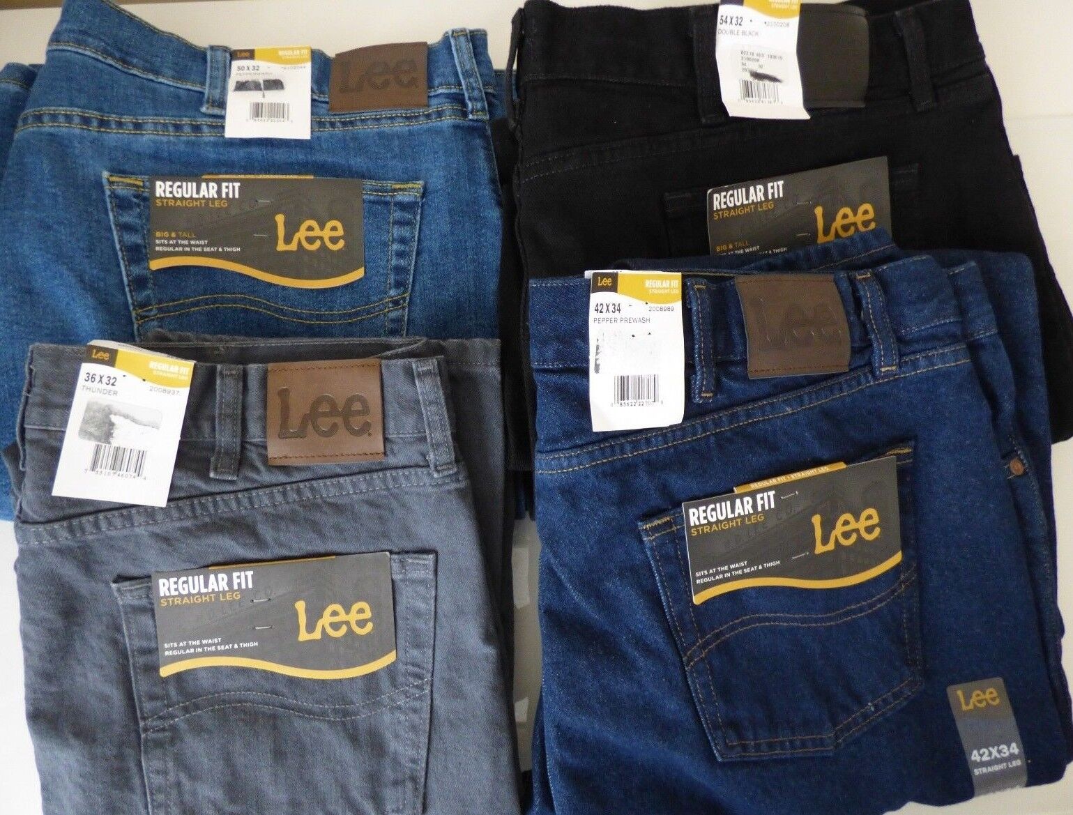 Lee Regular Fit Straight Leg Jeans - Mens 100% Cotton | eBay