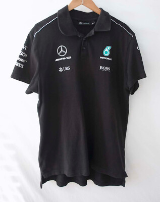 Mercedes AMG Petronas Formula One Team Polo Size XL Black  *33G0201p