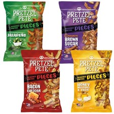 Pretzel Pete Seasoned Pretzel Pieces American Savoury Sharing Snack 4 x 160g