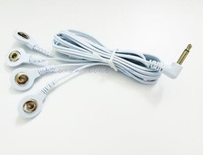 5pcs/lot Replacement Electrode Lead Wires Cables 3.5mm DC JACK Head 4 buttons