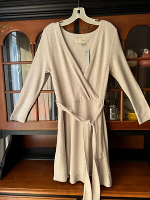 Anthropologie Saturday Sunday Cloud Fleece Faux Wrap Sweater