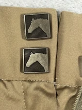 Dover Saddlery Breeches Womens 34 Tan Riding Tights Knee Patch Equestrian Preppy