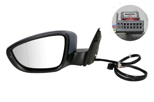Left Exterior Mirror For VW Passat (B7 36) 11.2010- 8 Pin Electric Folding