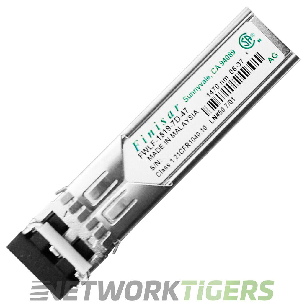 Finisar FWLF-1519-7D-47 1.25GB BASE-ZX 1470nm SMF CWDM SFP Transceiver Finisar FWLF-1519-7D-47 1.25GB BASE-ZX 1470nm SMF CWDM SFP Transceiver