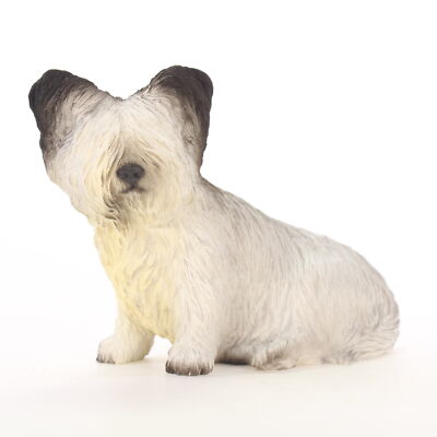Skye Terrier Figurine Hand Painted Collectible Statue