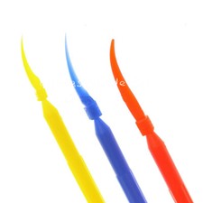 100 Pcs Dental Integrated Interdental Plastic Wedges With Long Handle Poly S/M/L