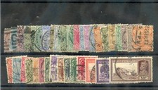 INDIA  1865-1943 61 DIFFERENT F-VF USED (+3 CUT SQUARES, NOT COUNTED)  $44