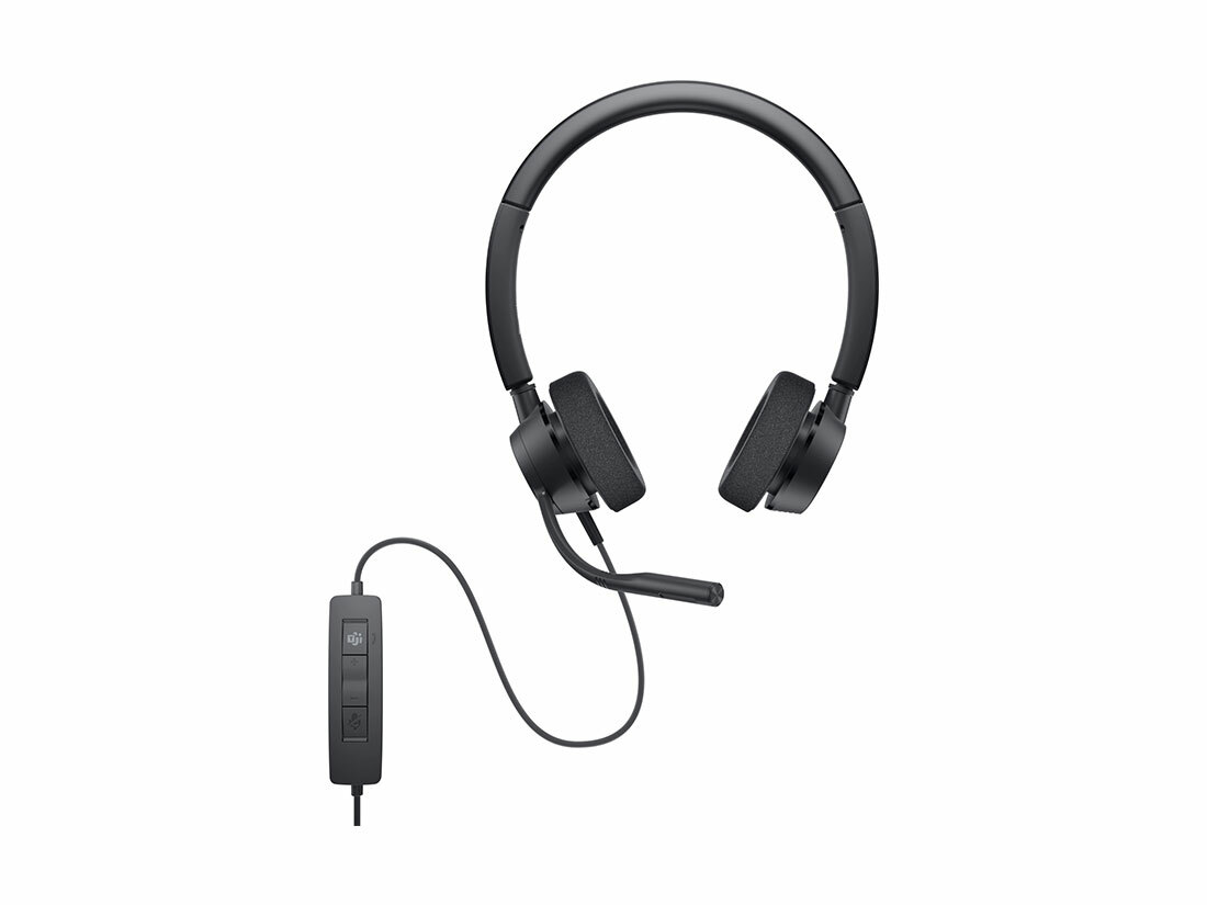 Genuine Dell Pro Stereo Headset WH3022 Microphone USB-A TP8TV 520-AATL Ref