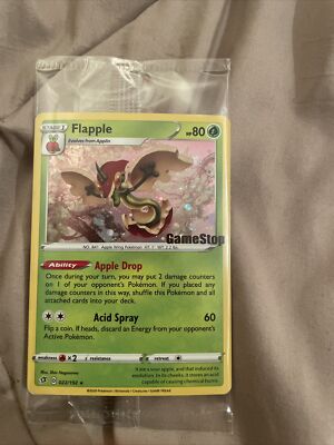 Flapple GameStop Promo Card Pokemon Battle Styles Sword And Shield HOLO  022/192
