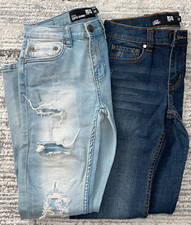 RSQ Boys Tokyo Super Skinny  London Skinny Blue Denim Jeans Size 12 - Lot of 2