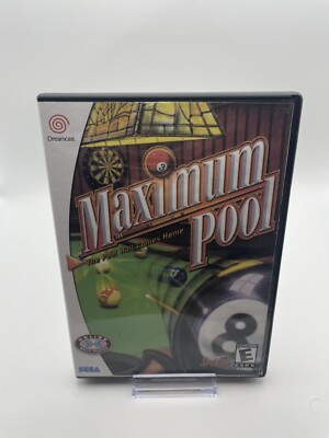 Maximum Pool (Sega Dreamcast, 2000) W/ Replacement Case - No Manual - Tested!