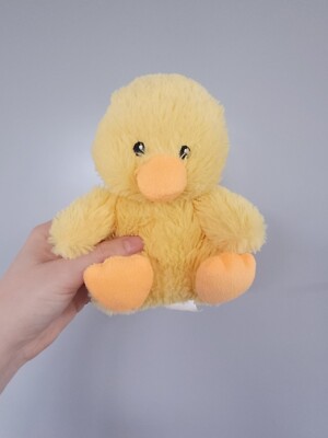 Poundland Küken gelber Vogel Plüschtier Stofftier orange Schnabel Füße Entlein 6 Zoll klein
