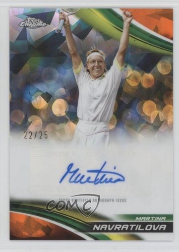 Martina Navratilova #CA-MNA 2025 Topps Chrome Sapphire Autograph card