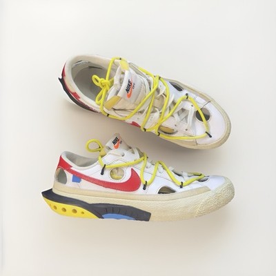Nike Off-White Blazer Low White University Red Size 9 Authentic