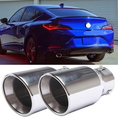 2X Car Exhaust Pipe Tip Rear Tail Throat Muffler For Acura Integra