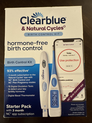 Clearblue Natural Cycles Hormone-Free Birth Control Kit 3 Month App Subscription