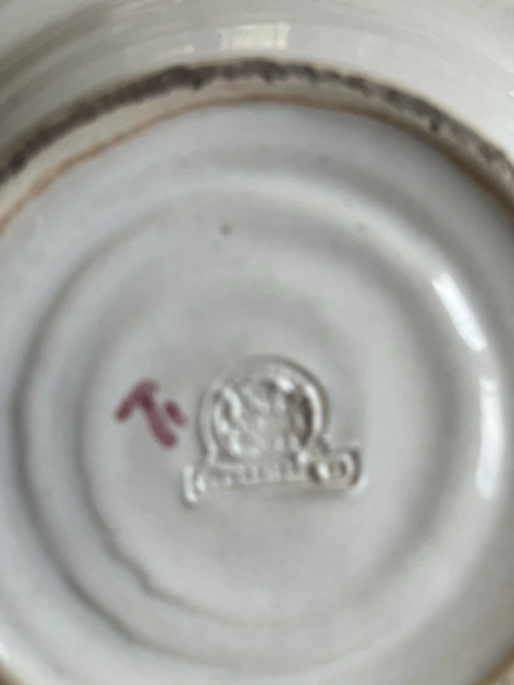 ROWE POTTERY WORKS (CAMBRIDGE WI) STONEWARE 6-1/2" PLATE W/HOLLY - Image 4 of 4