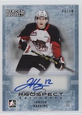 2014 ITG Heroes and Prospects Prospect Blue 48/50 Jansen Harkins #36 Auto 12jy