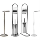 Bath Vida Toilet Roll Holders Stainless Steel Freestanding Bathroom