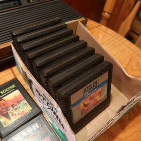 Lot of 28 Atari Games 2- cx-2600 cx -26a consoles  Untested