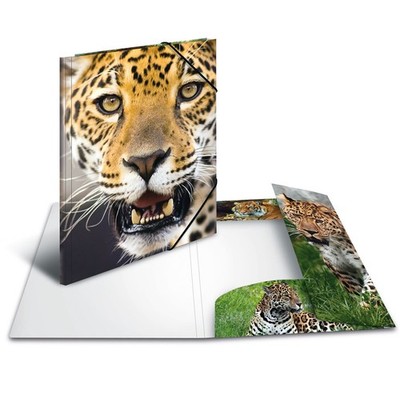 HERMA Eckspannermappe ''Leopard'' aus PP DIN A4