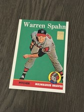 2001 Topps Through the Years 1958 Reprint #8 WARREN SPAHN Baseball Card HOF