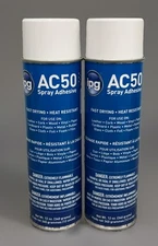 2 Pack IPG  82766 AC50 Spray Adhesive Brand New Fast-Drying Aerosol Adhesive