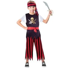 Way To Celebrate Boys Size Large 10/12 Pirate Dress Up/ Halloween Costume NEW