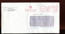 1989 Belgium. Cinema & TV (Dutch) European Commission Meter Franking pm Cover