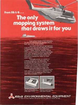 EG&G Environmental Equipment Vintage 1980 Print Ad SMS 960 Mapping