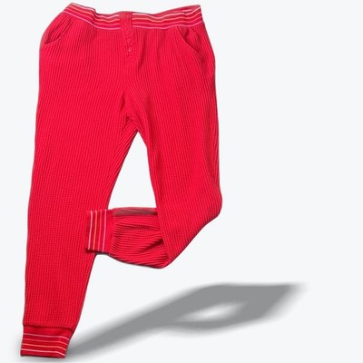 PJ Salvage Red Waffle Knit Lounge Sleepwear Jogger Pants Lounge Sleepwear Size L