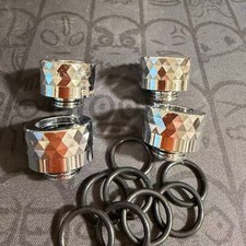 4 Pack Barrow Dazzle G1/4" to 14mm Hard Tubing Compression Fitting Silver 1608