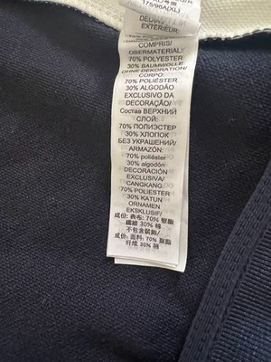 Tory Burch Sport Jacket XL Navy White Zip Up Athleisure Logo