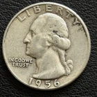 1956 P Washington Silver Quarter Dollar 25c