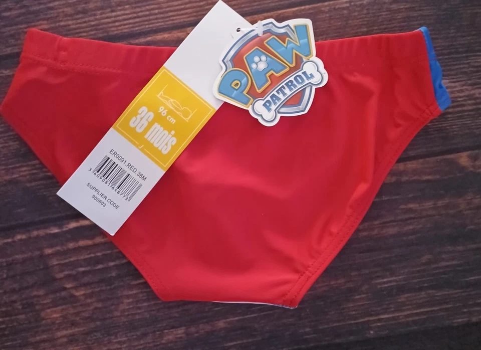 PAW Patrol slip de bain garçon rayé rouge/bleu/blanc Pat’Patrouille 36 mois - Photo 2/3