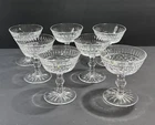 Vintage Set 7 Waterford Tramore Champagne Sherbet Coupe Crystal Glasses Ireland