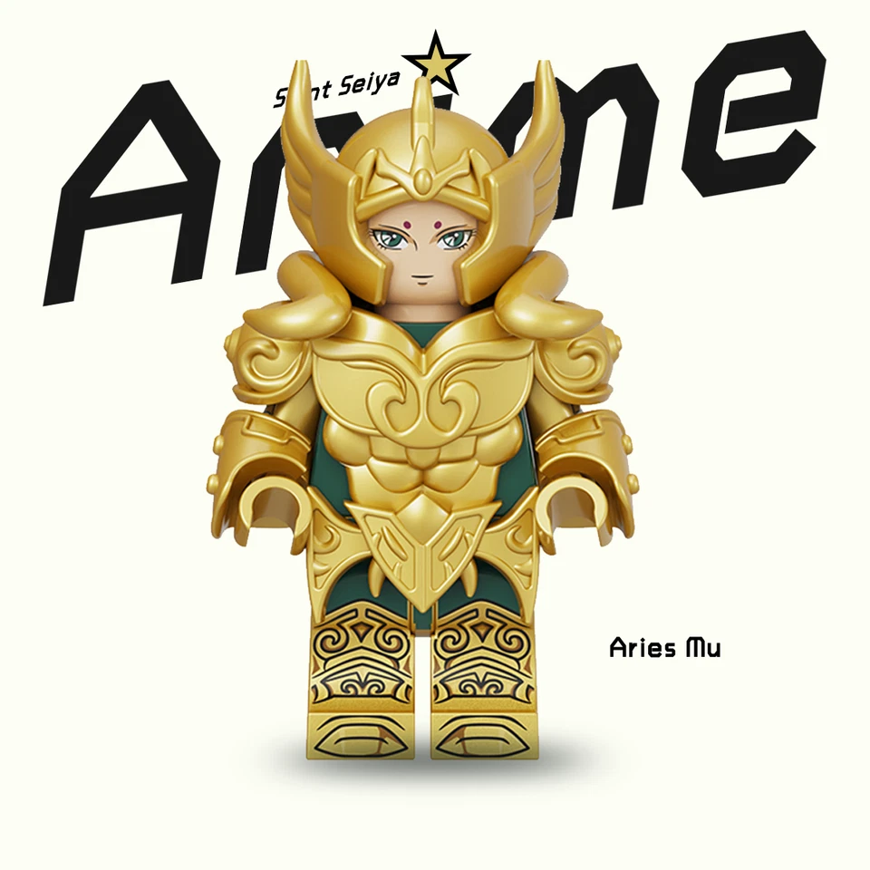 Pack de 12 minifiguras personalizadas de Saint Seiya con base para regalo regalo regalo de cumpleaños de 2 pulgadas Foto 3 de 4