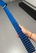 Left hand Stainless steel 22fret Gloss Maple Electric Guitar Neck Blue Bone nut