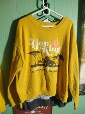 Disney The Lion King Hakuna Matata Sweatshirt Mustard Yellow Crewneck 2 Xl