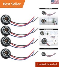 4PCS Waterproof LED Light Socket Harness for Cars, Trucks SUVs - Plug Play