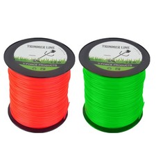 2.7mm*210m Heavy Duty Nylon Round Trimmer Strimmer Line Cord Rope Green+Red 0.11 per metre