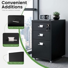 Mobile Filing Cabinet 3 Drawer Organizer Vertical File Cabinet Office Storage